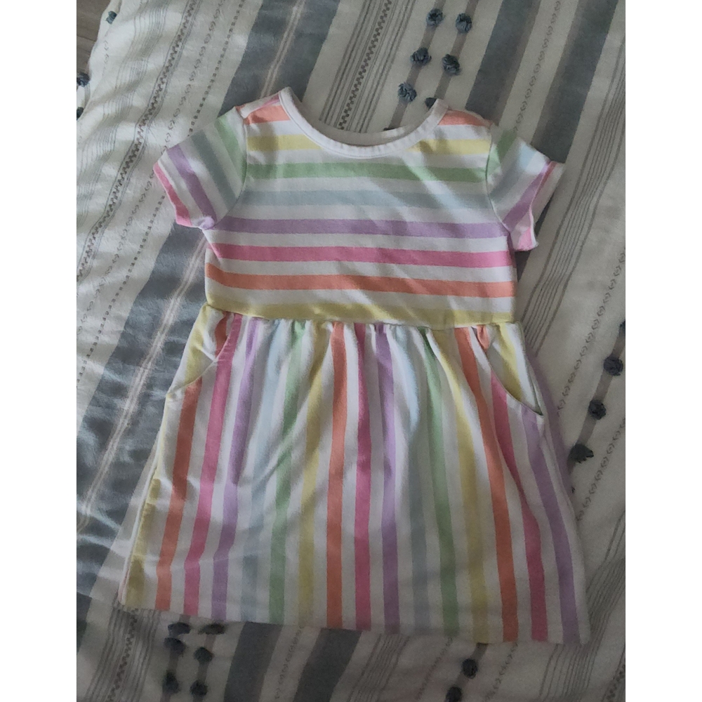 Colorful Striped Girls Dress
